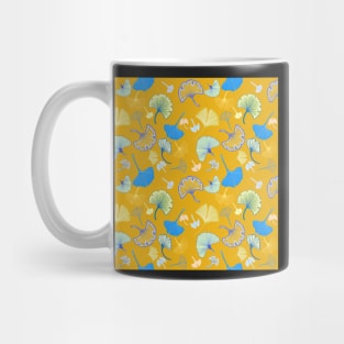 Ginkgo leaves, Ginkgo Biloba. Mug